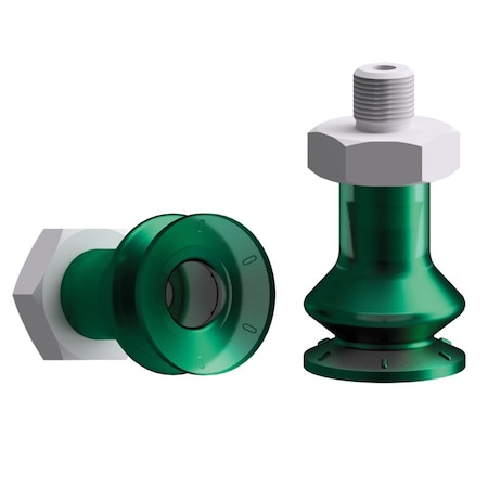 Fipa Bellows vacuum cup diam. 16 mm, Monoflex  green 50 Degrees, fitting M6-male 22.016.254.22